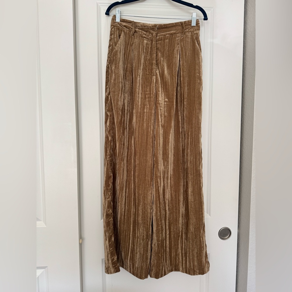FRNCH Velvet Texture Pants